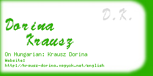 dorina krausz business card